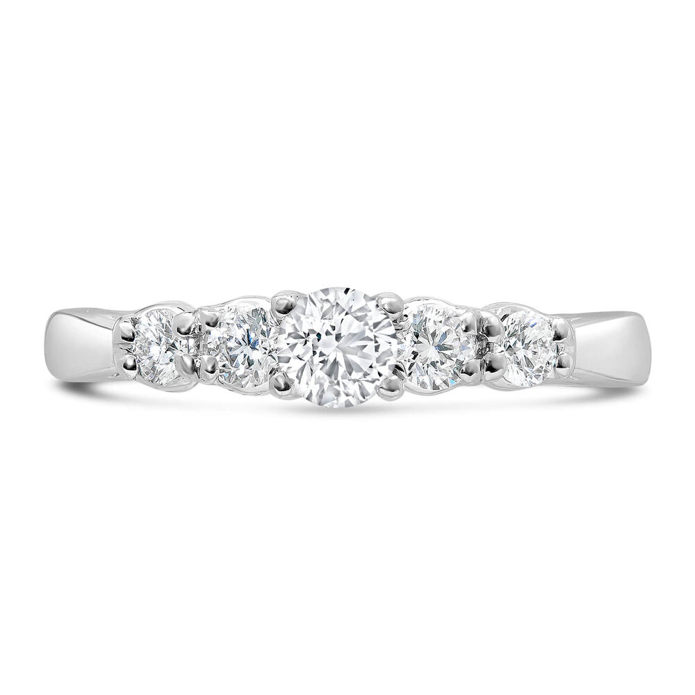 Northern Star 18ct White Gold 0.50ct Diamond Gradual Five Stone Ring