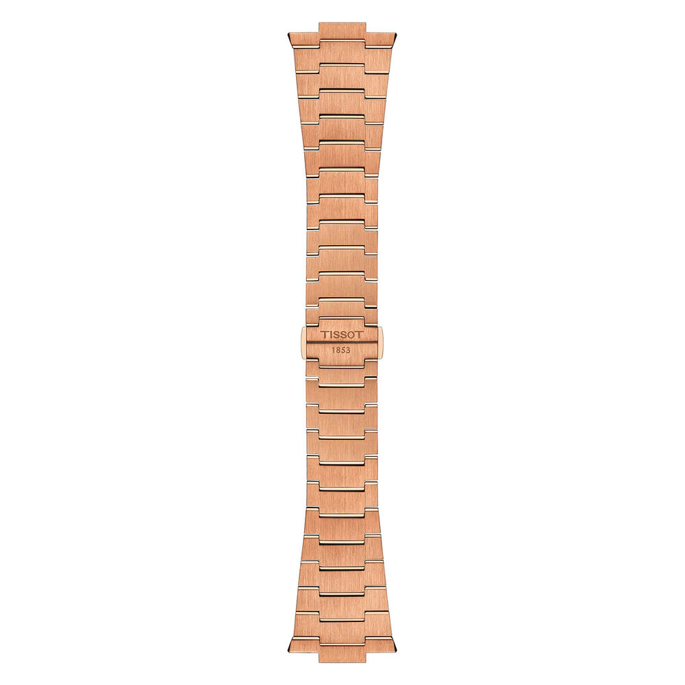 Tissot PRX Powermatic 80 40mm Blue Dial Rose Gold PVD Steel Bracelet Watch image number 4