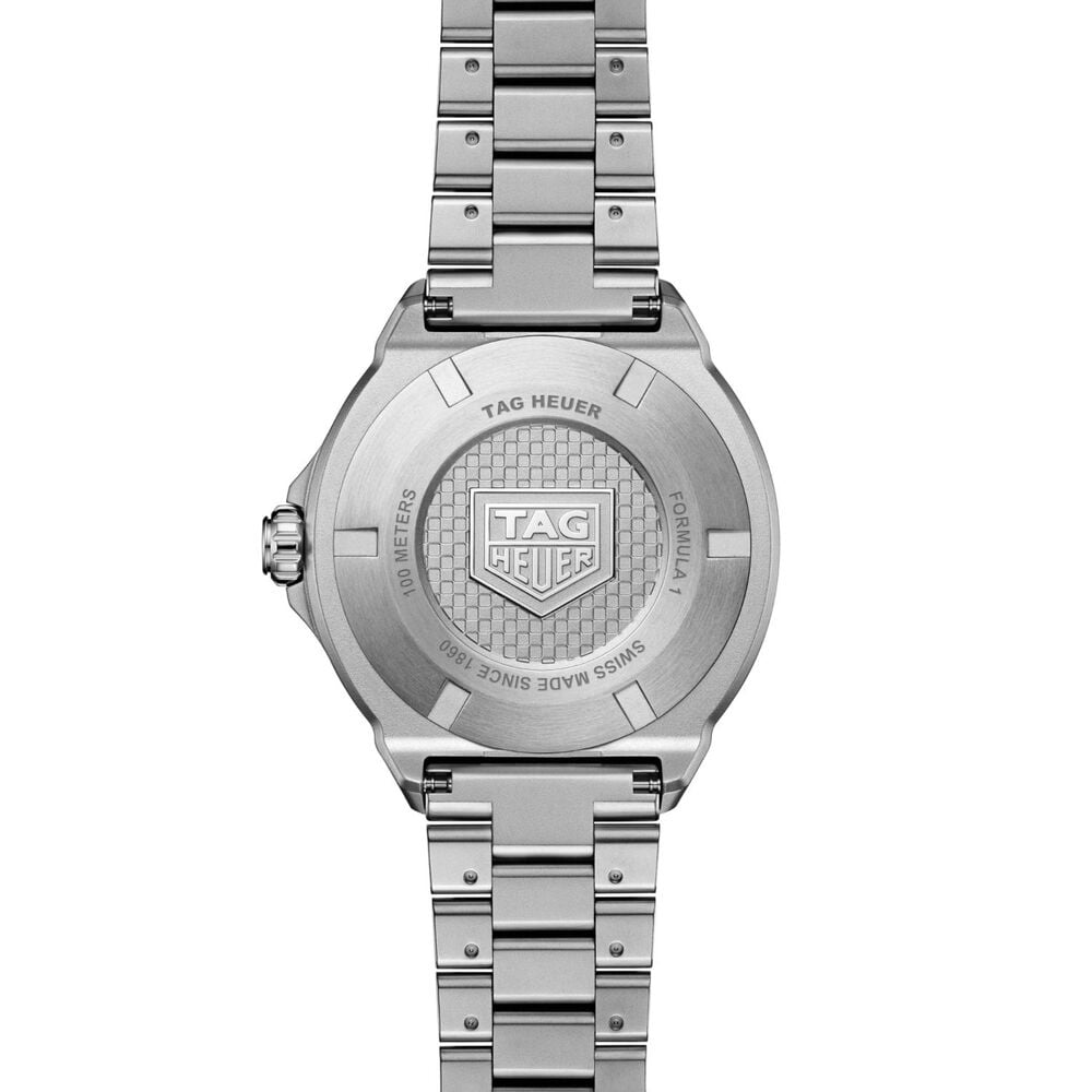 TAG Heuer Formula 1 Solargraph 38mm White Dial Green Bezel Steel Bracelet Watch