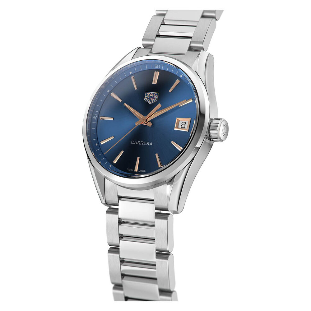 TAG Heuer Carrera Blue Dial Steel 34mm Ladies' Watch