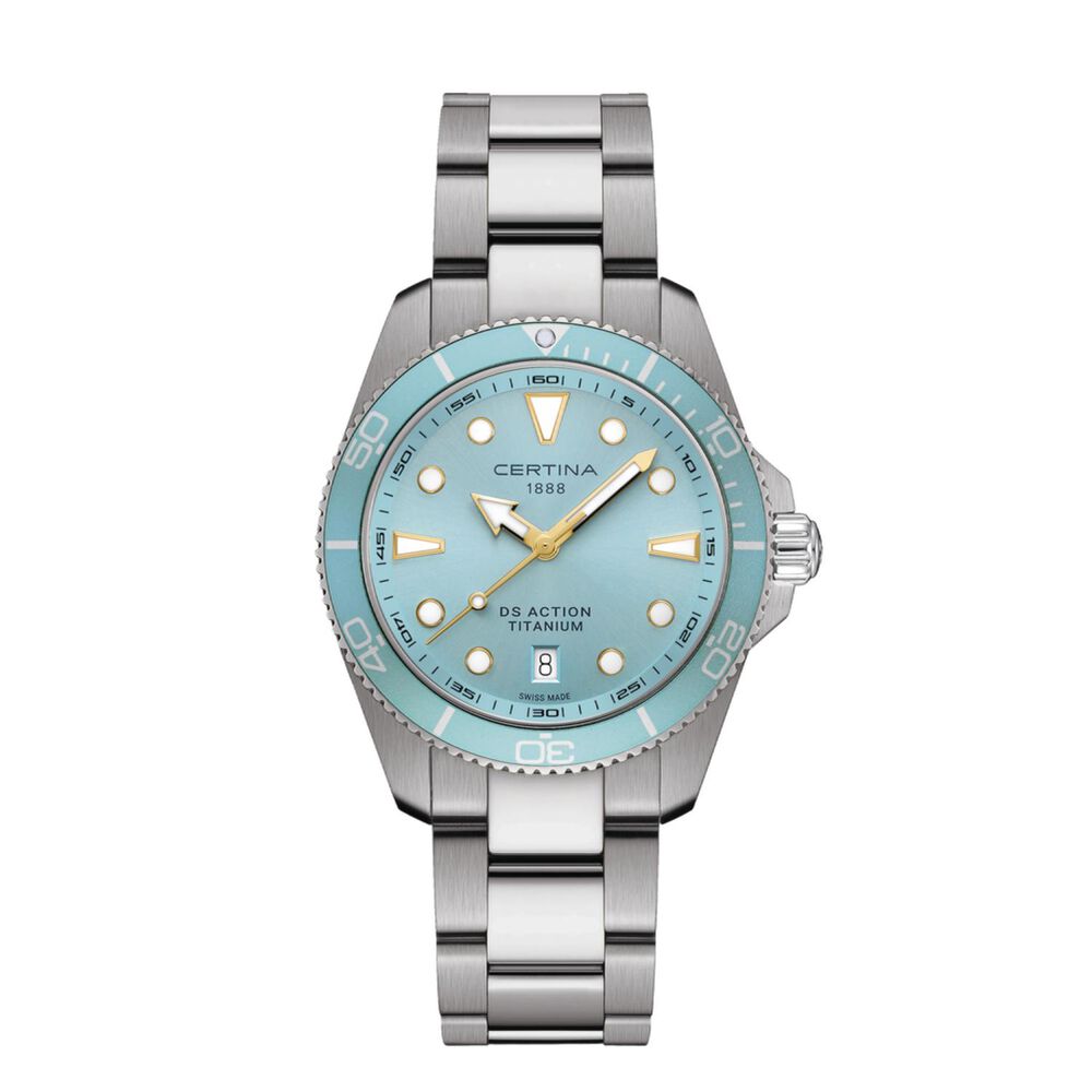 Certina DS Action 40mm Light Blue Dial Titanium Bracelet Watch