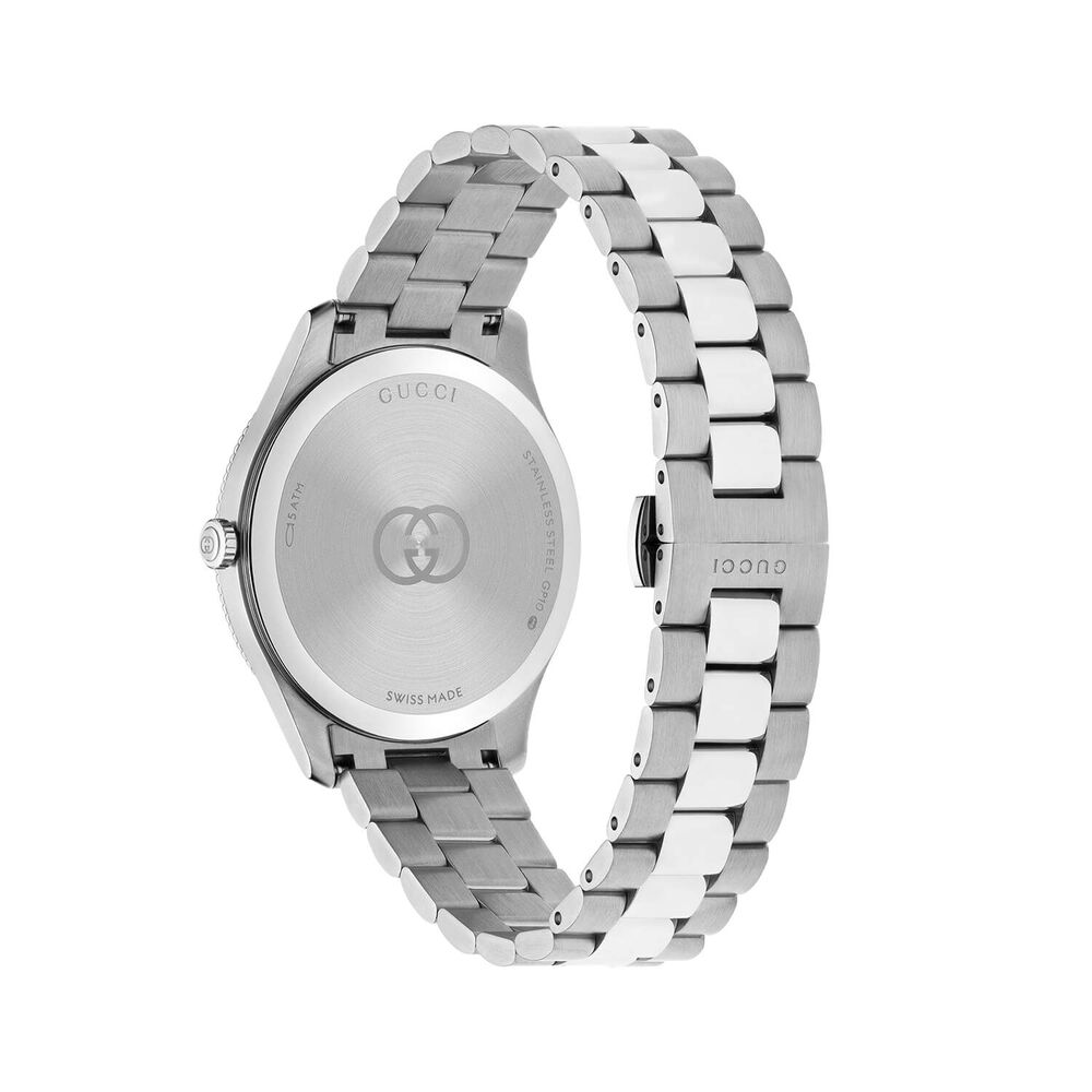 Gucci G-Timeless 38mm Gold Plated Dial Stainless Steel Bracelet Watch