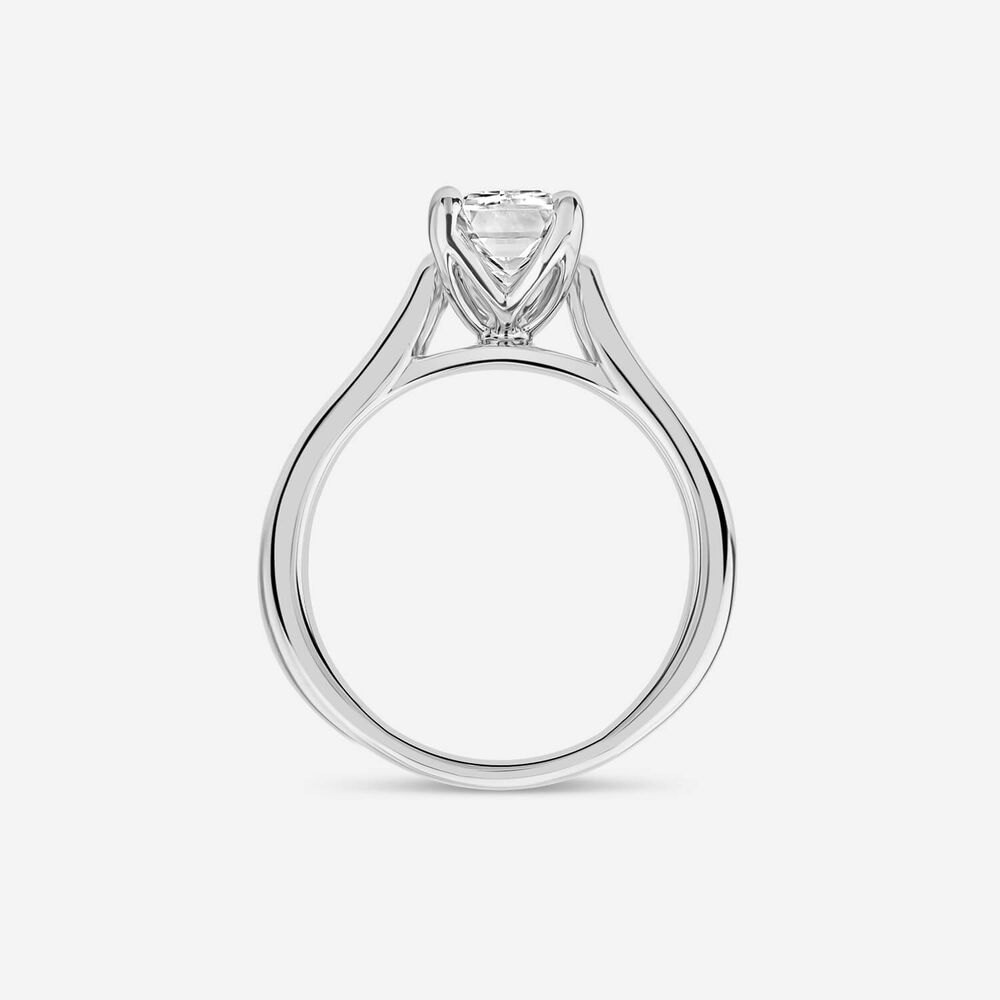Born Platinum 1.70ct Lab Grown Emerald Cut Diamond Ring image number 3