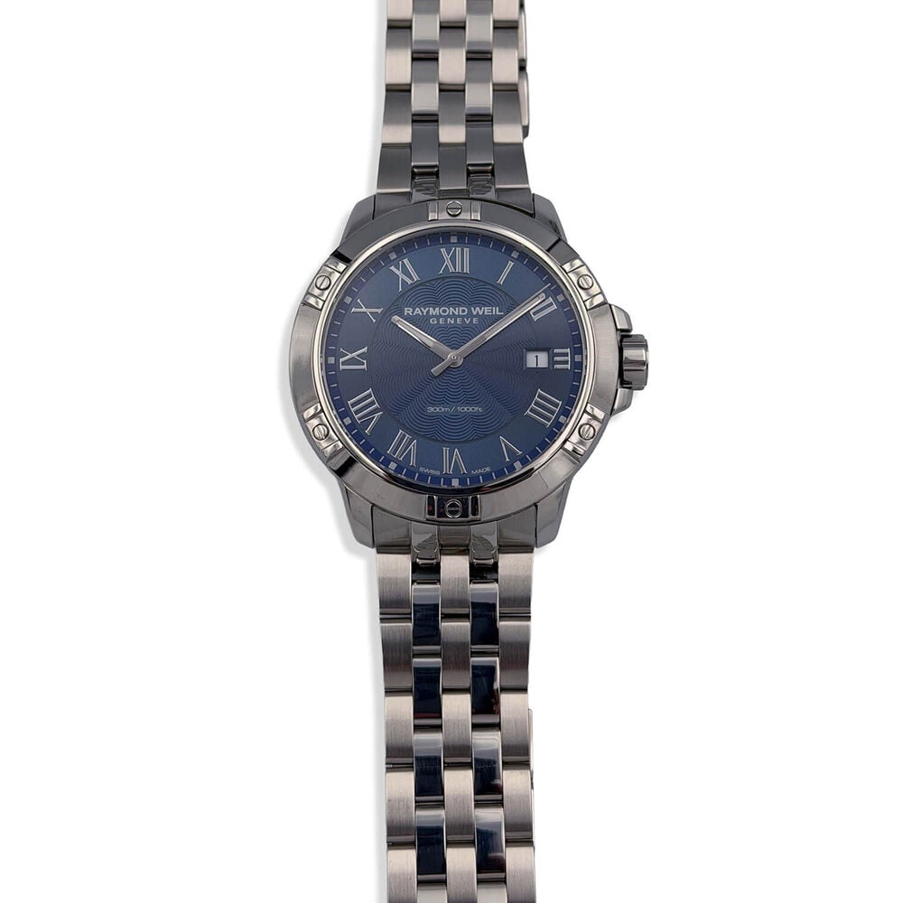 Pre-Owned Raymond Weil Tango Quartz 41mm Blue Dial Steel Watch