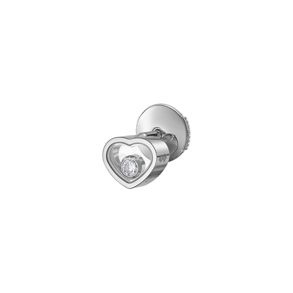 Chopard My Happy Hearts 1 Diamond White Gold Single Stud Earring image number 0