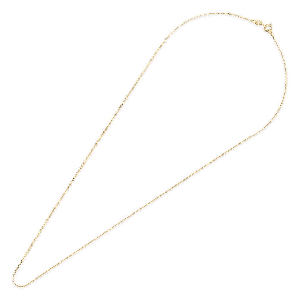 18ct Yellow Gold 18' Rolo Chain Necklace image number 2