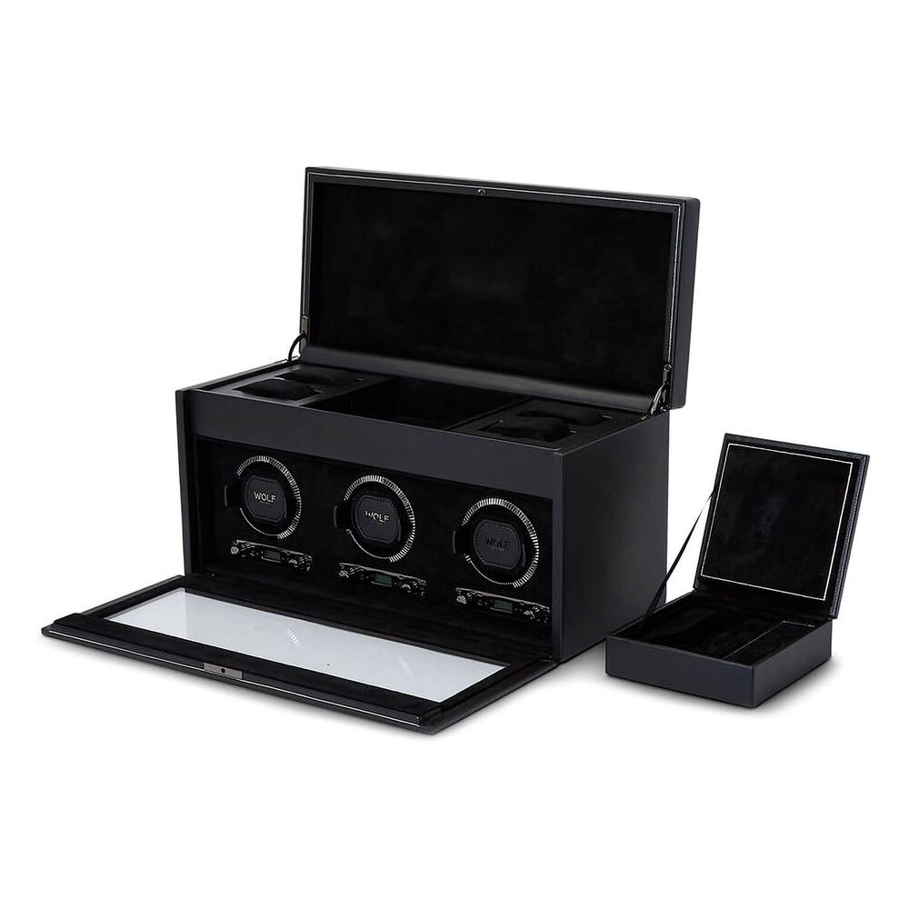 WOLF BRITISH RACING Triple Black Watch Winder image number 3