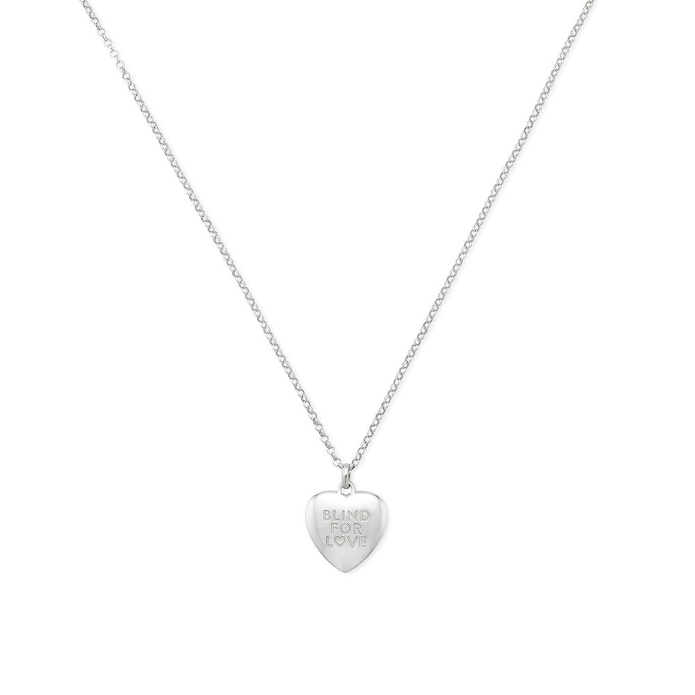 Gucci Blind for Love Silver Heart Pendant Necklace