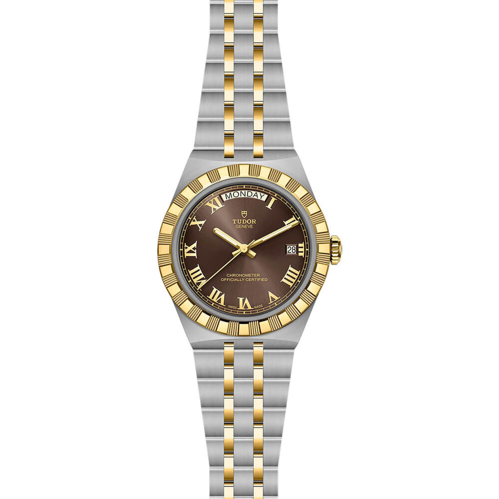 TUDOR Royal 40mm Brown Dial Stainless Steel & Yellow Gold Bracelet Watch