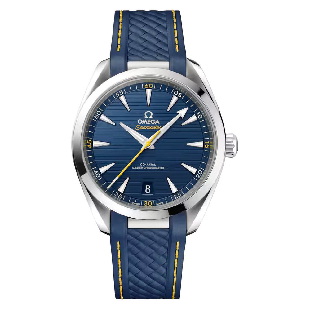 OMEGA Seamaster Aqua Terra 150M 41mm Blue Dial Rubber Strap Watch image number 0