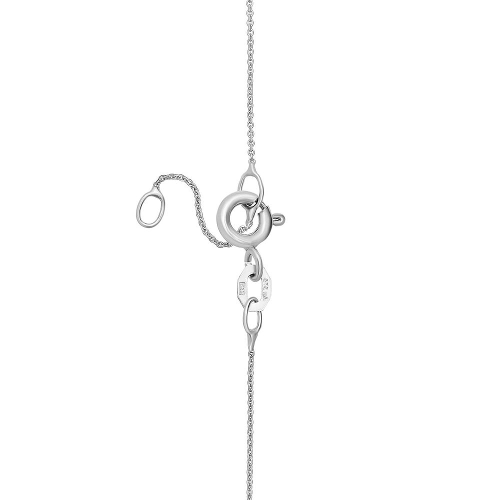 9ct White Gold Freshwater Pearl Note Pendant (Chain Included) image number 2