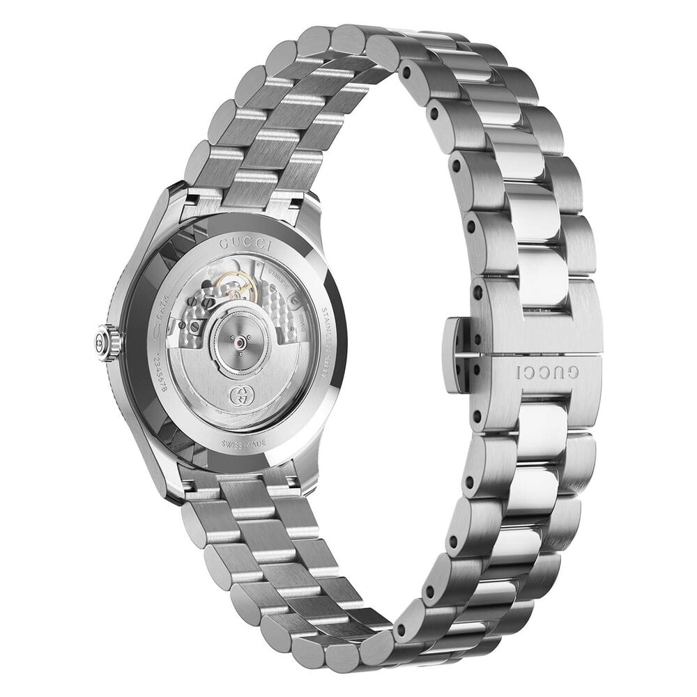 Gucci G-Timeless Automatic 40mm Silver Dial Steel Bracelet Watch image number 1