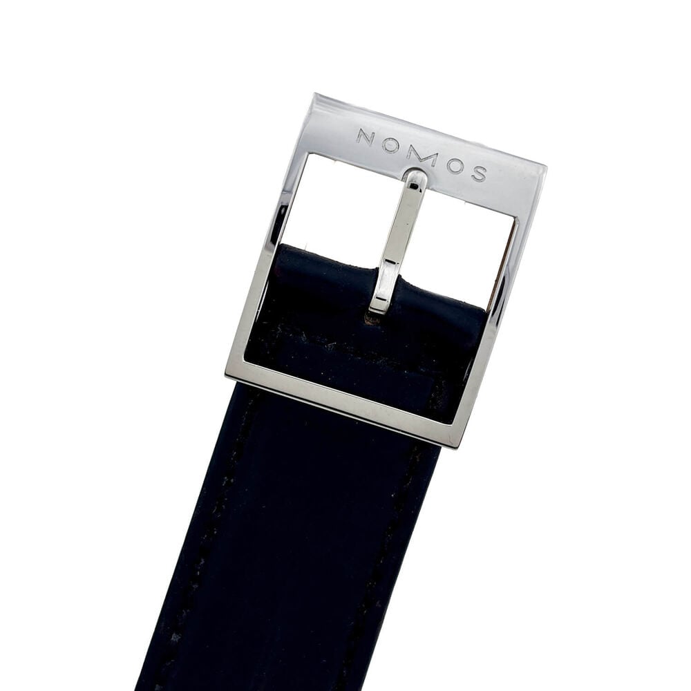 Pre-Owned NOMOS Glashutte Tangente Neomatik 38.5mm White Dial Black Leather Strap Watch image number 2