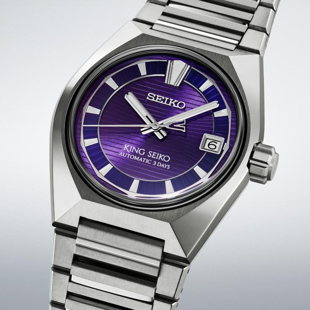 Seiko King Seiko VANAC "Tokyo Highway" Twilight Violet 41mm Purple Dial Titanium Bracelet Watch