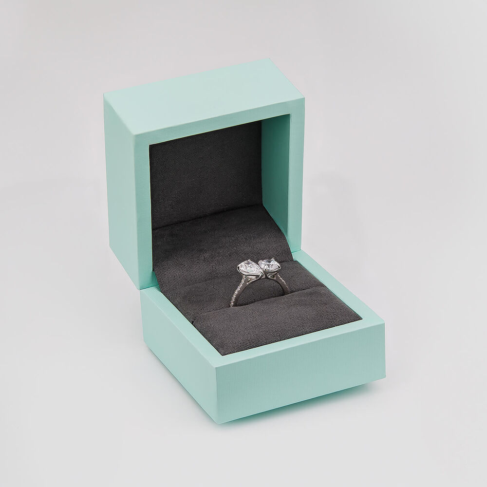 Born Platinum Toi Et Moi 2.15ct Lab Grown Pear & Brilliant Diamond Ring image number 4