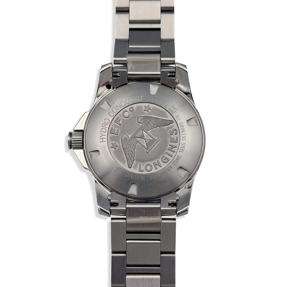 Pre-Owned Longines HydroConquest 41mm Black Dial Steel Bracelet Watch image number 3