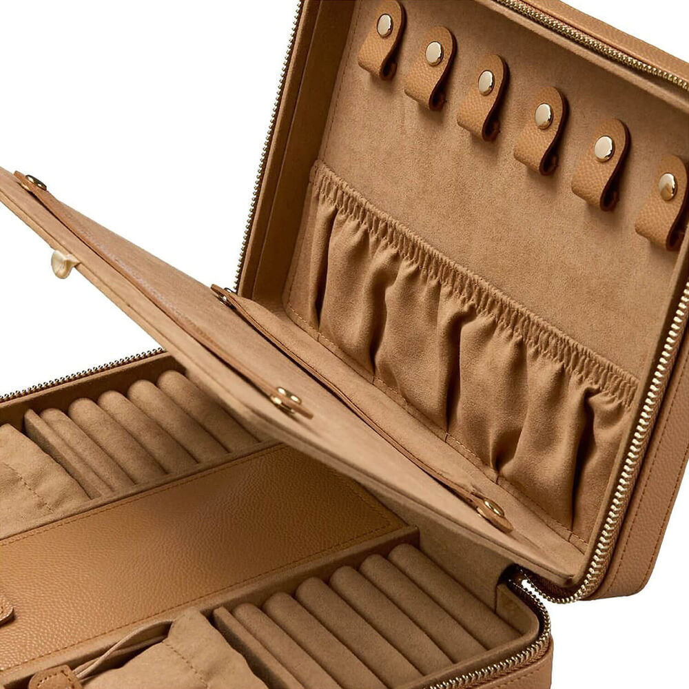 WOLF Lauren Caramel Large Zip Travel Case