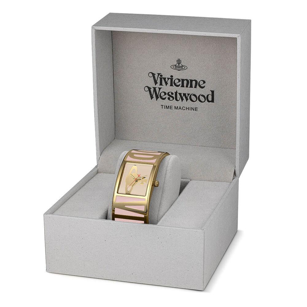 Vivienne Westwood Belvoir 25mm Pink Dial Pink & Gold Bangle Watch image number 5