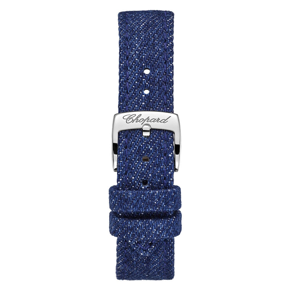 Chopard Happy Heart 33mm Mother of Pearl Dial Blue Denim Strap Watch