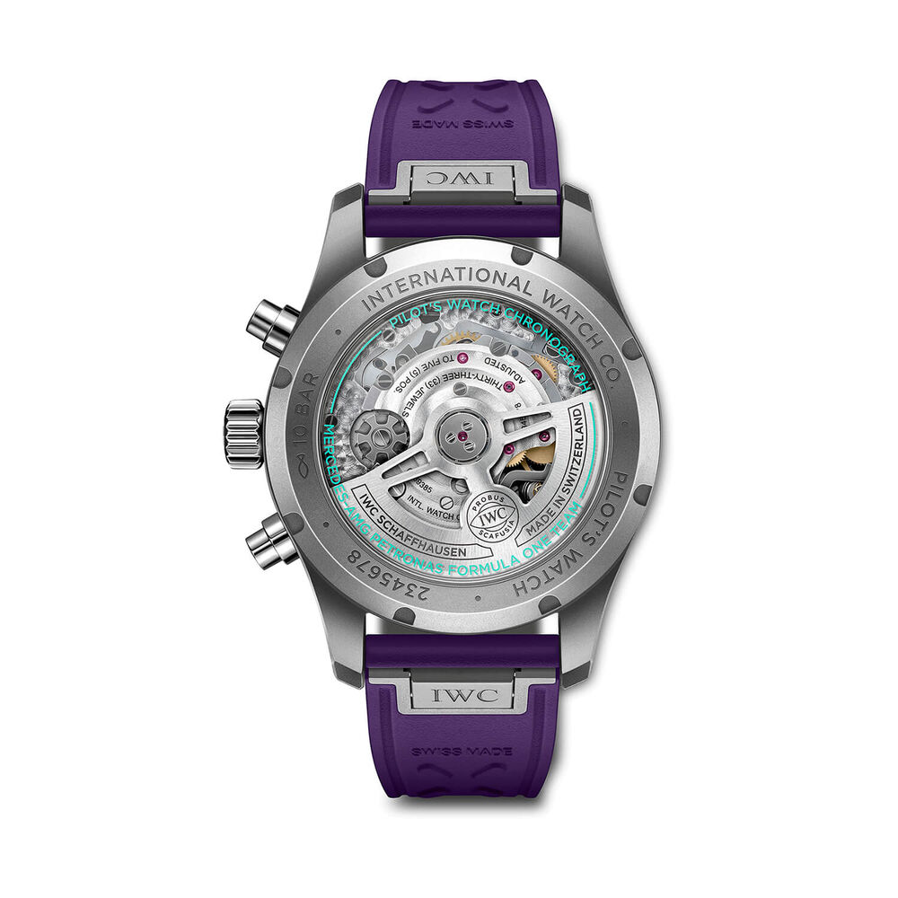 IWC Schaffhausen Pilot's Chronograph 41 "Mercedes-AMG Petronas" Purple Dial & Strap Watch