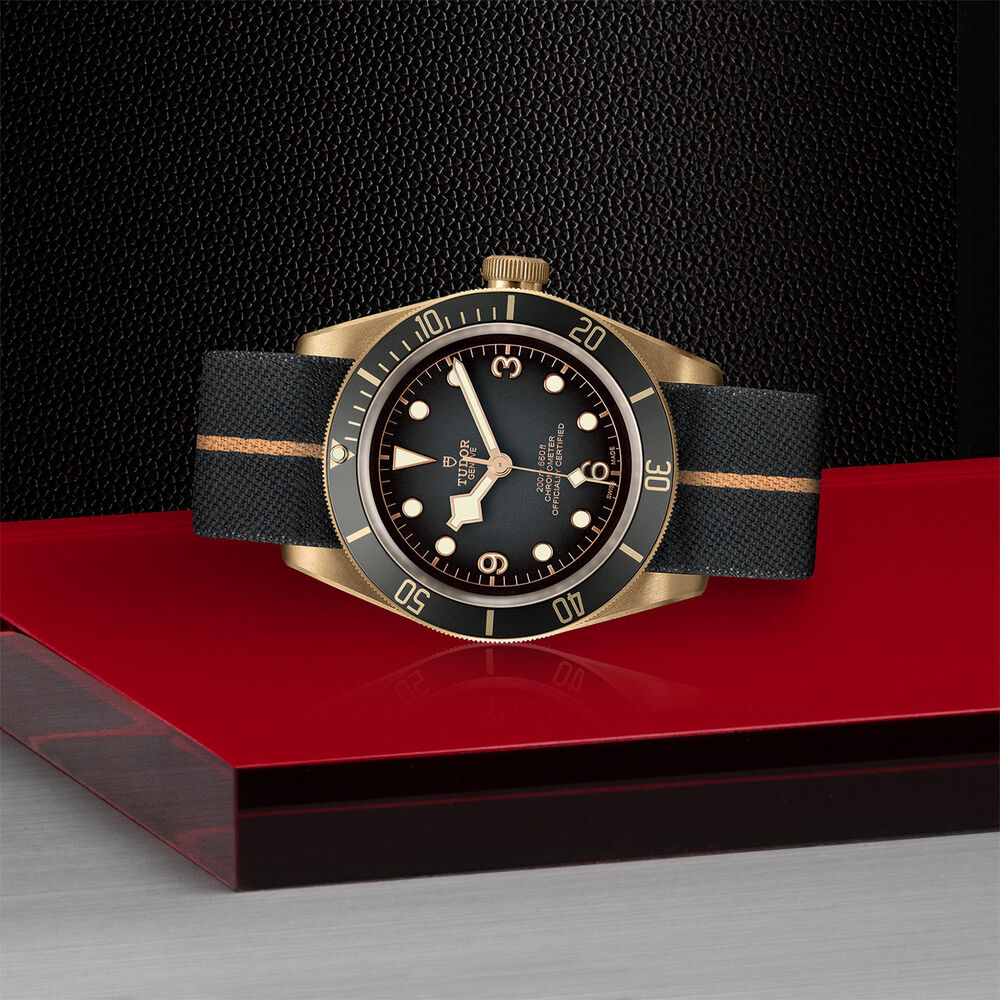 TUDOR Black Bay Bronze Swiss Dive 43mm Fabric Strap Mens Watch image number 2