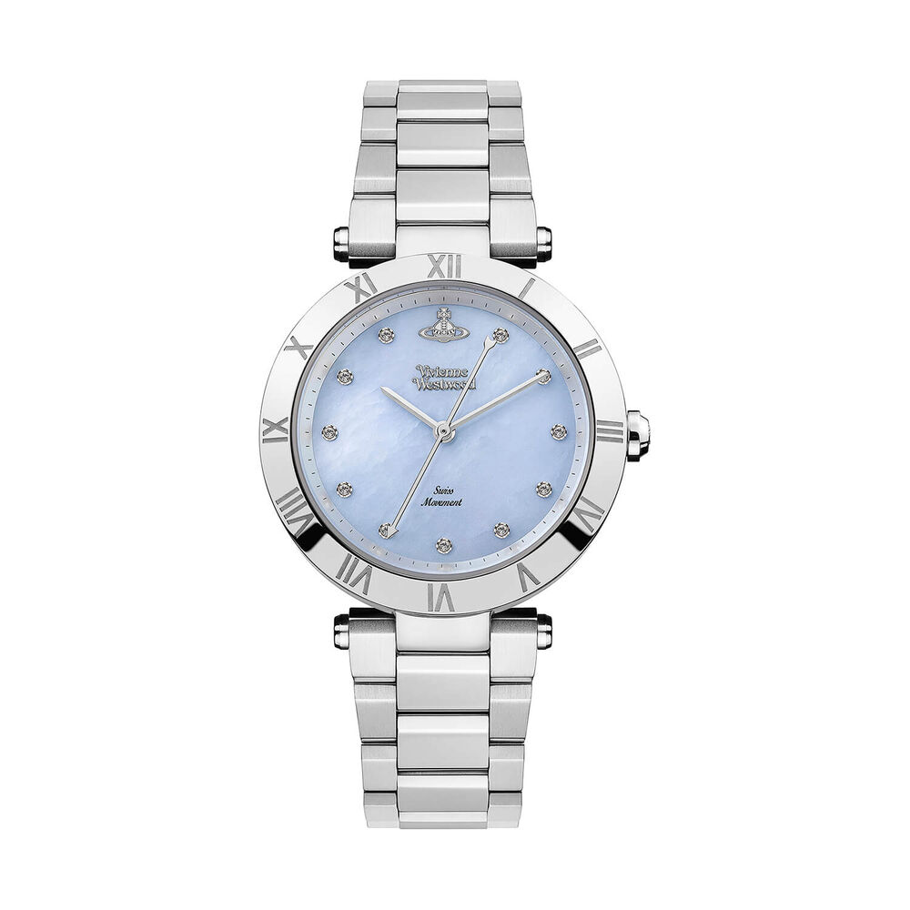 Vivienne Westwood Montagu 35mm Blue Dial Steel Bracelet Watch image number 0