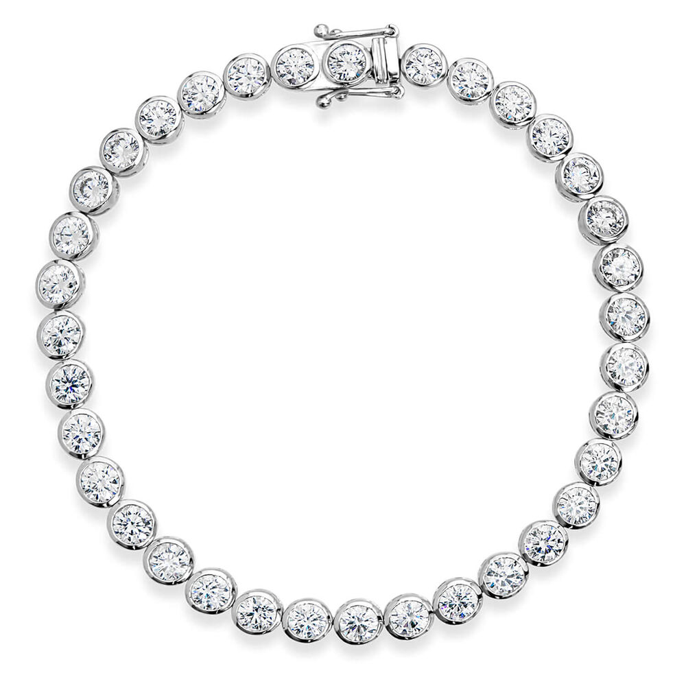 Sterling Silver and Cubic Zirconia Tennis Bracelet