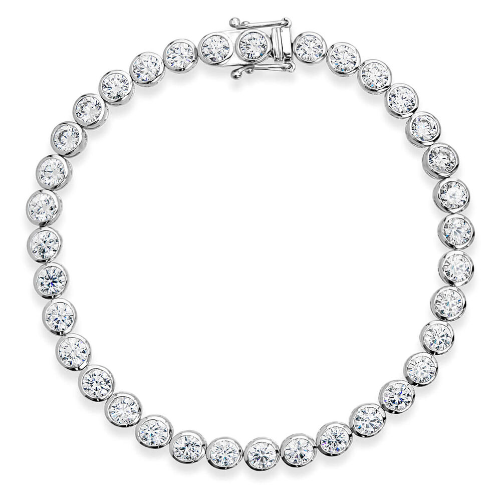 Sterling Silver and Cubic Zirconia Tennis Bracelet image number 0