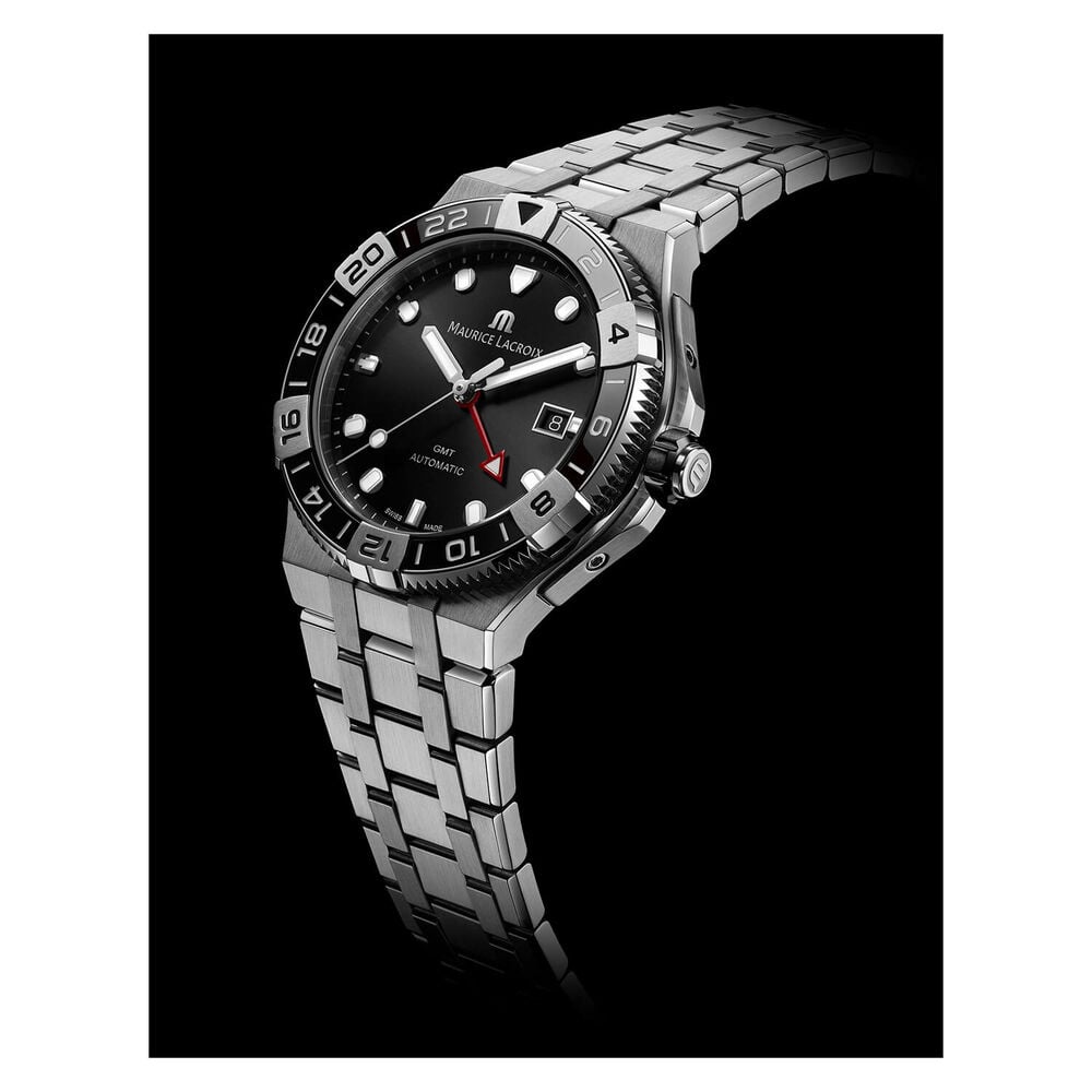 Maurice Lacroix Aikon 43mm Venturer GMT Automatic Dial Steel Bracelet Watch image number 1