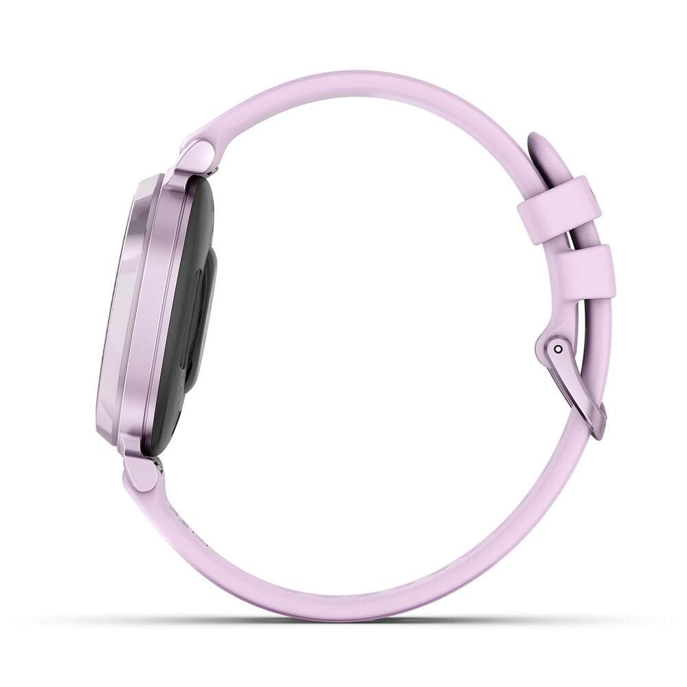 Garmin Lily® 2 Metallic Lilac Bezel & Silicone Strap Watch image number 3