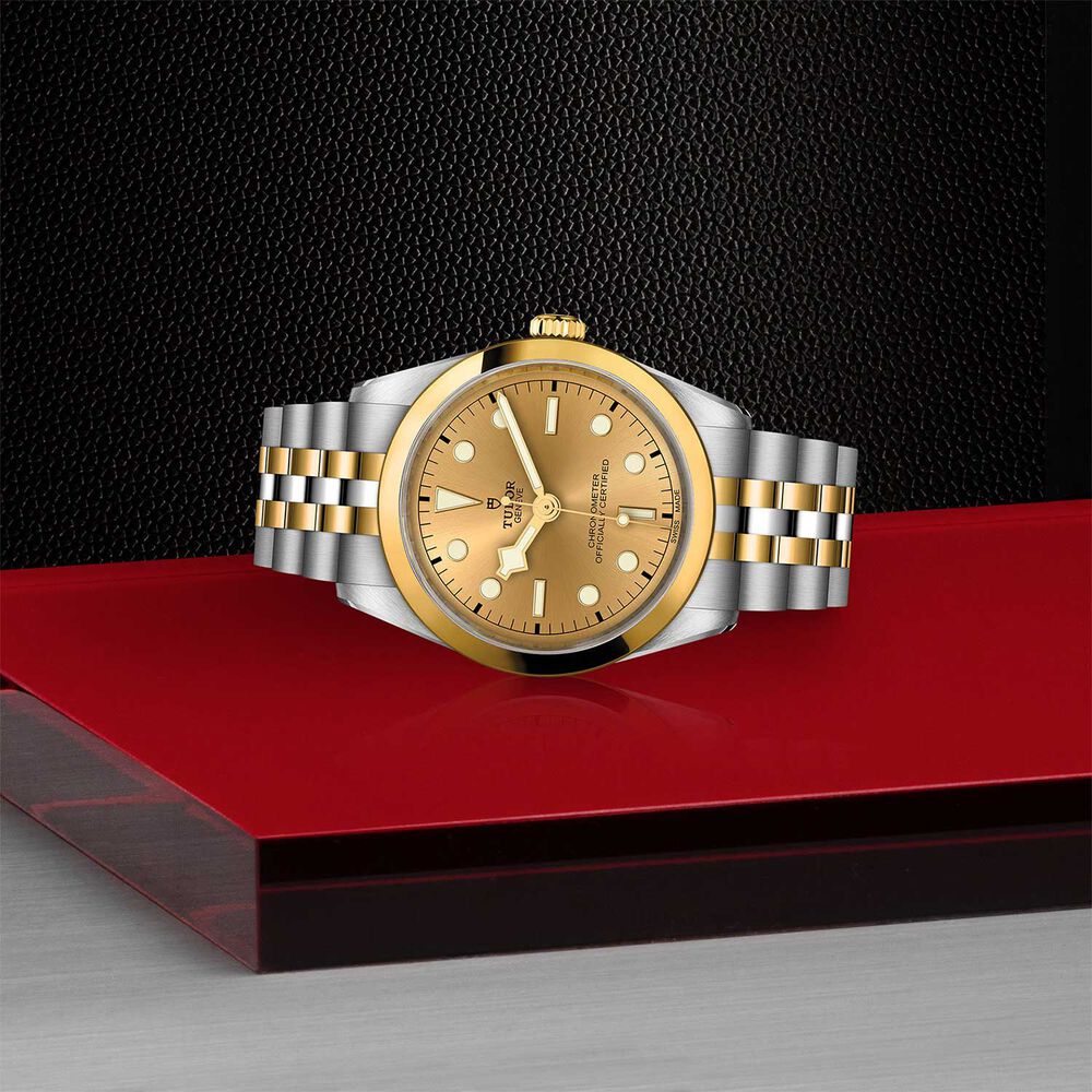 TUDOR Black Bay 36 S&G Champagne Dial Two Tone Bracelet Watch image number 2