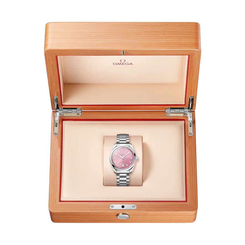 OMEGA Seamaster Aqua Terra Shades 38mm Shell Pink Dial Steel Bracelet Watch image number 6