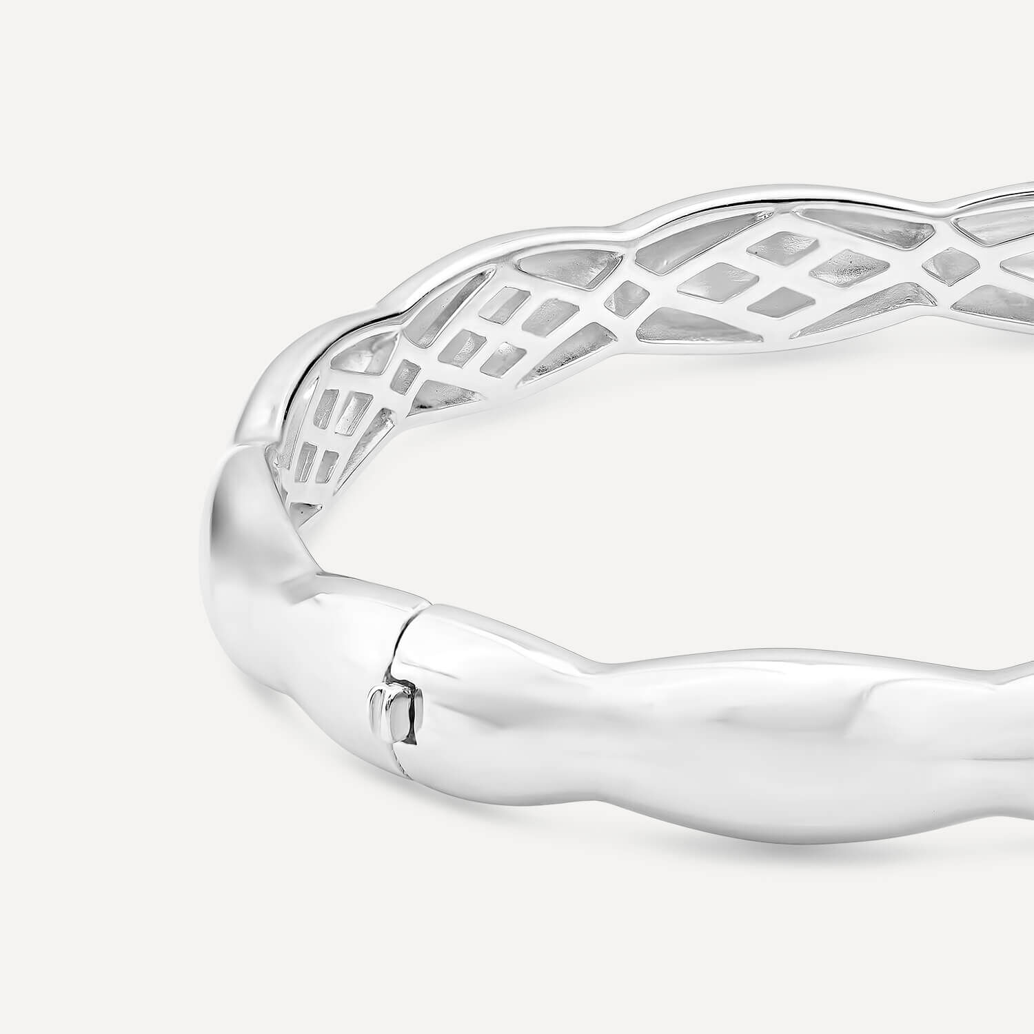 Sterling Silver Polished Wave Bangle