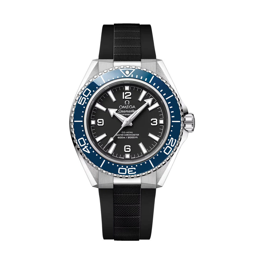 OMEGA Seamaster Planet Ocean 600M 42mm Black Dial Blue Bezel Rubber Strap Watch
