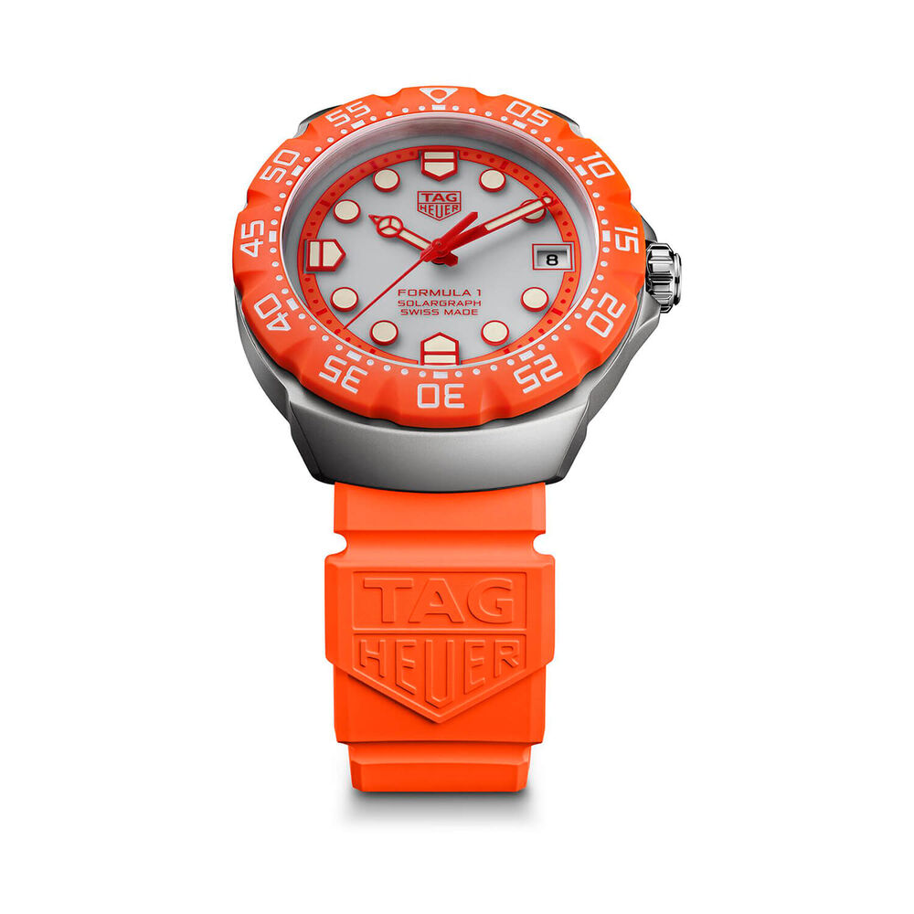 TAG Heuer Formula 1 Solargraph Zandvoort Limited Edition Orange Bezel & Rubber Strap Watch