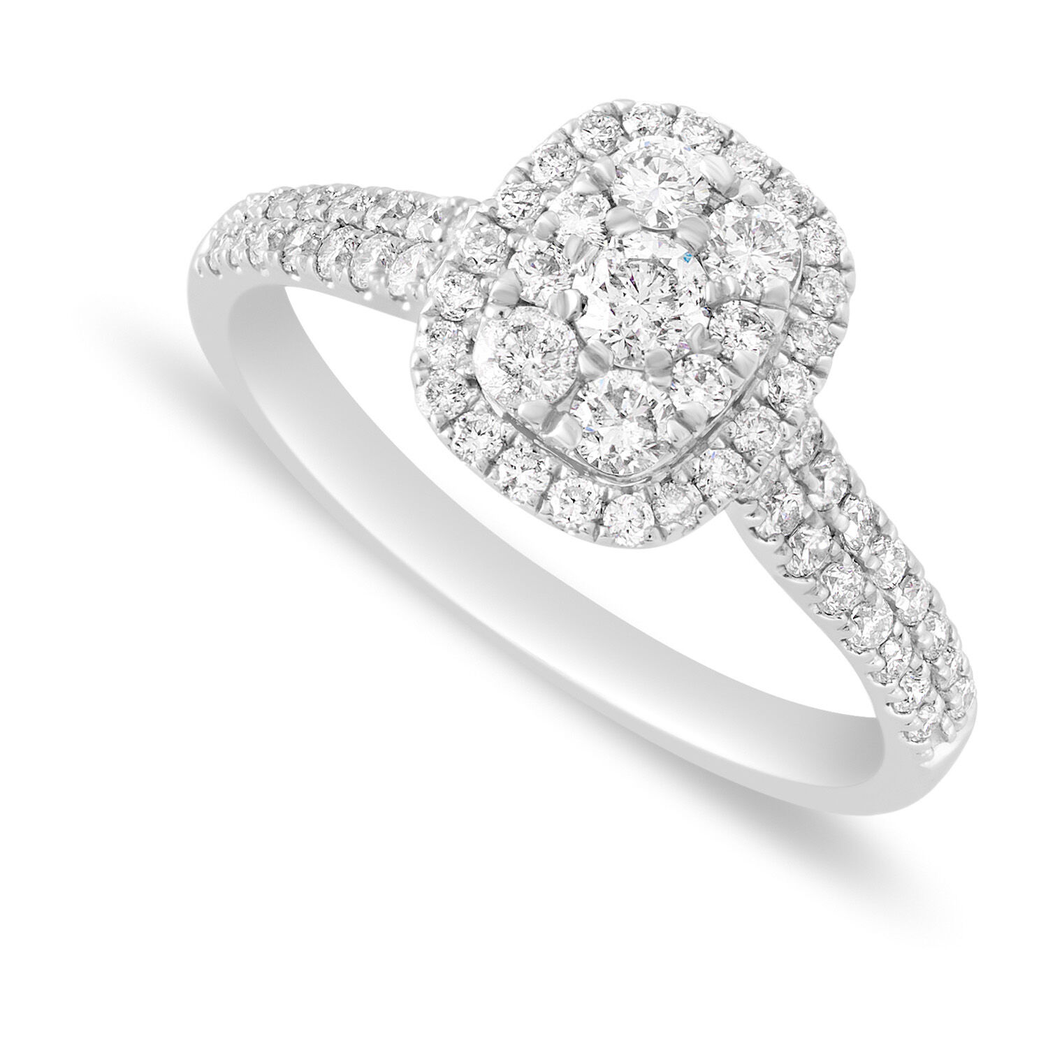 White gold cluster engagement rings uk cheap