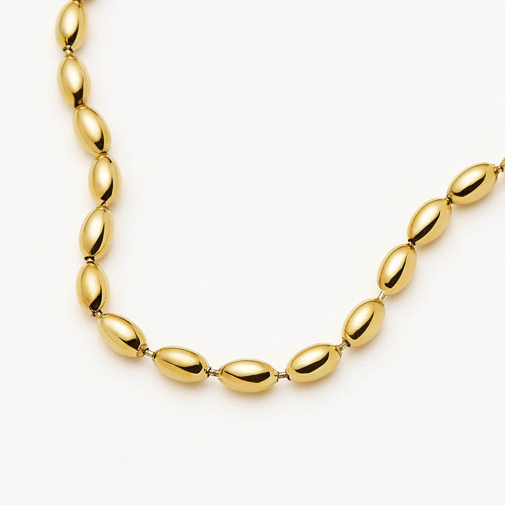 Missoma 18ct Gold Plated Brass Molten Olive Chain Bracelet