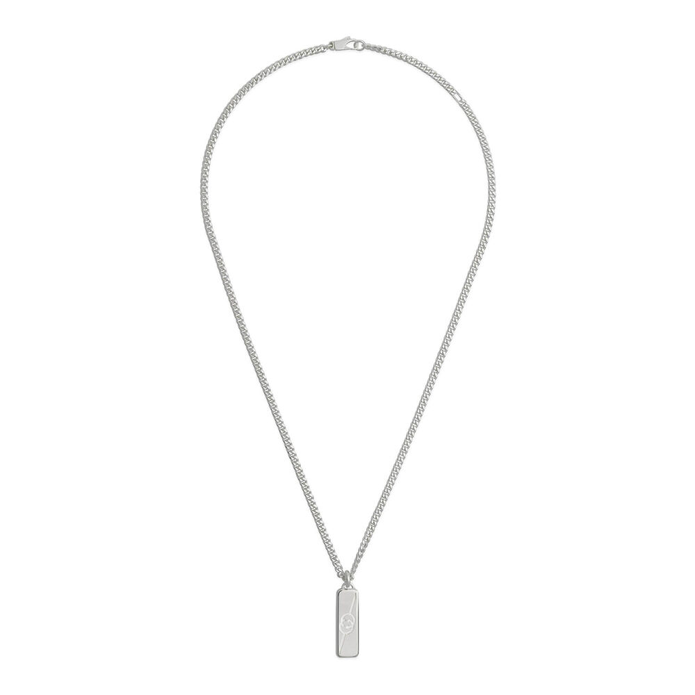 Gucci Interlocking G Sterling Silver Tag Necklace image number 0