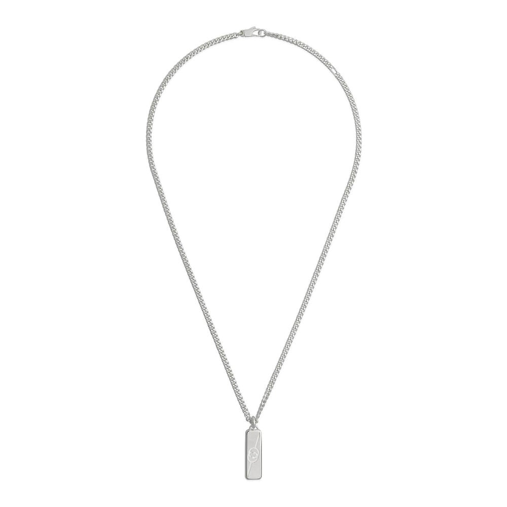 Gucci Interlocking G Sterling Silver Tag Necklace image number 0