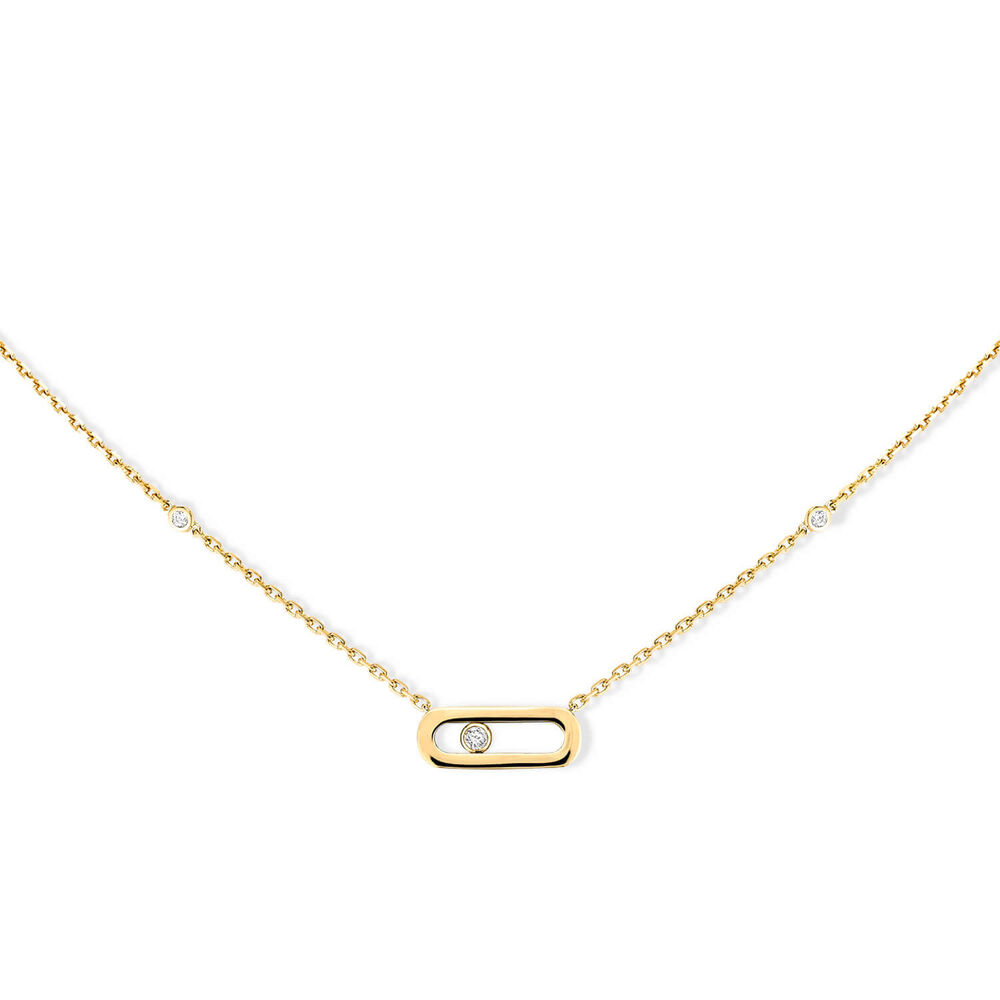 Messika Move Uno 18ct Yellow Gold 0.10ct Single Diamond Necklace