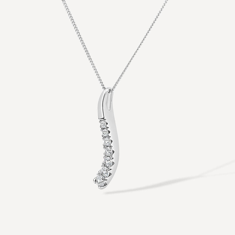 9ct White Gold 0.33ct Diamond Eternal Journey Pendant
