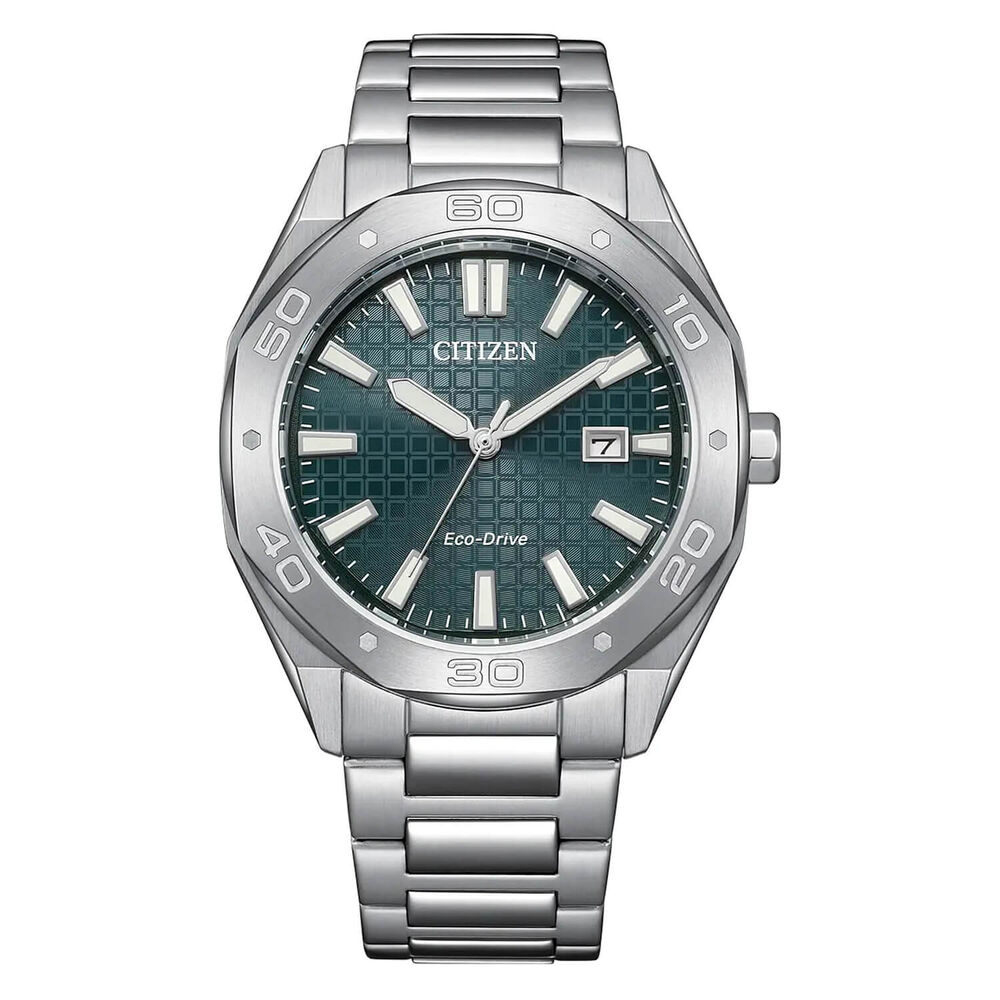 Citizen Eco-Drive Sport 41mm Green Dial Stainless Steel Bracelet Watch