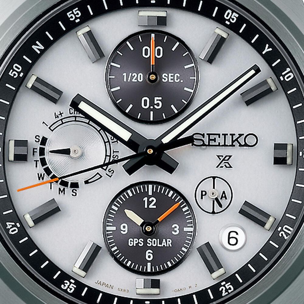 Seiko Prospex GPS Solar Chronograph Speedtimer 42mm Silver Dial Stainless Steel Bracelet Watch