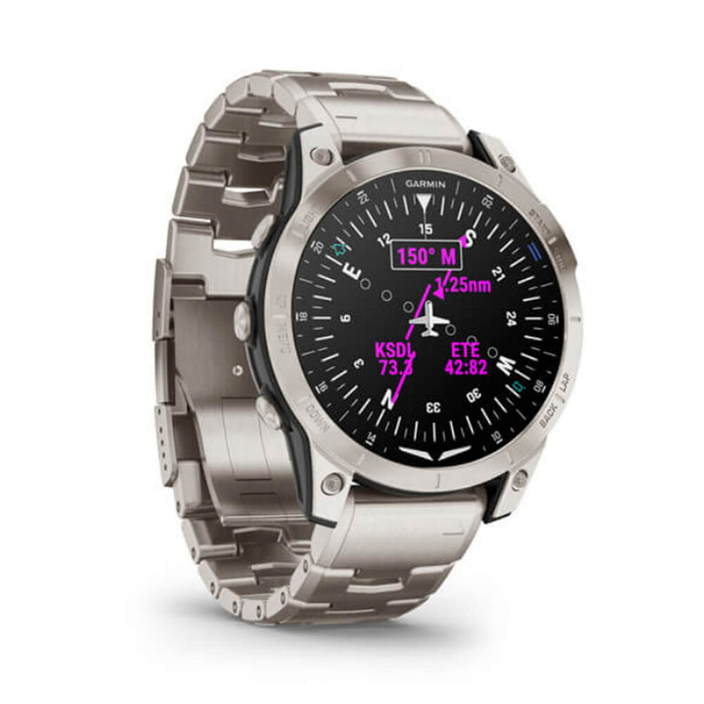 Garmin D2 MACH 1 Multifunction Titanium Case Bracelet Watch image number 2