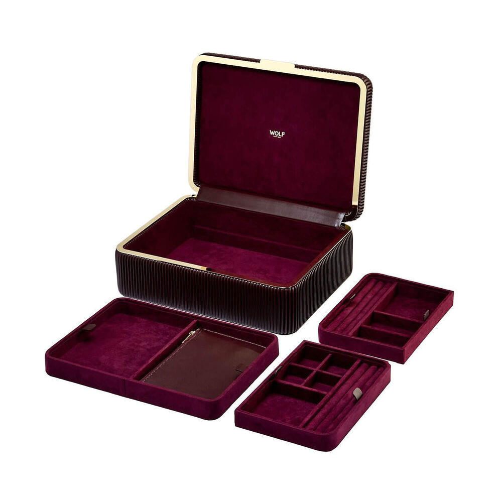WOLF Bella Bordeaux Medium Jewellery Box