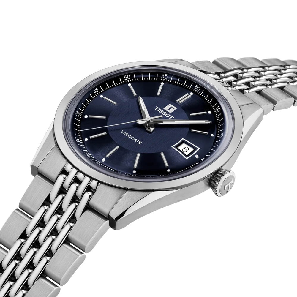 Tissot Visodate 39mm Blue Dial Stainless Steel Bracelet Watch