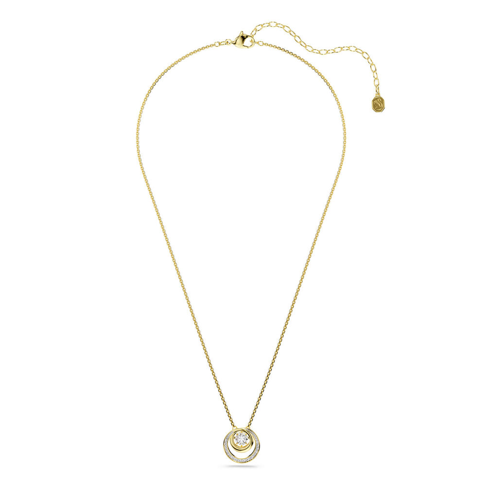 Swarovski Hyperbola Crystals & Cubic Zirconia 18ct Yellow Gold Finished Pendant