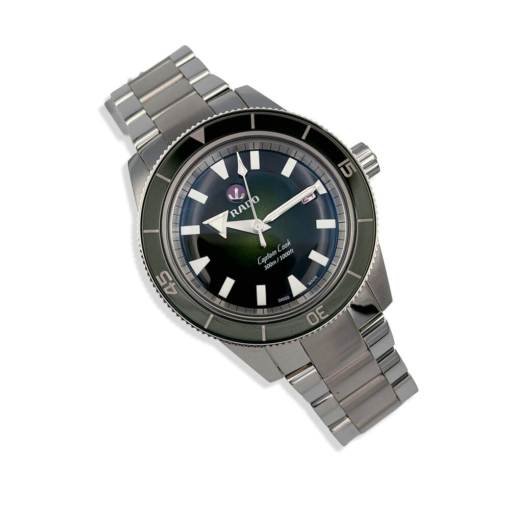 Pre-Owned Rado Captain Cook Automatic Green 42mm Mens Watch