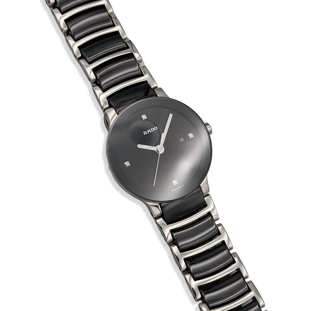 Pre-Owned Rado Centrix Diamond Dial Ceramic Stainless Steel Bracelet Watch