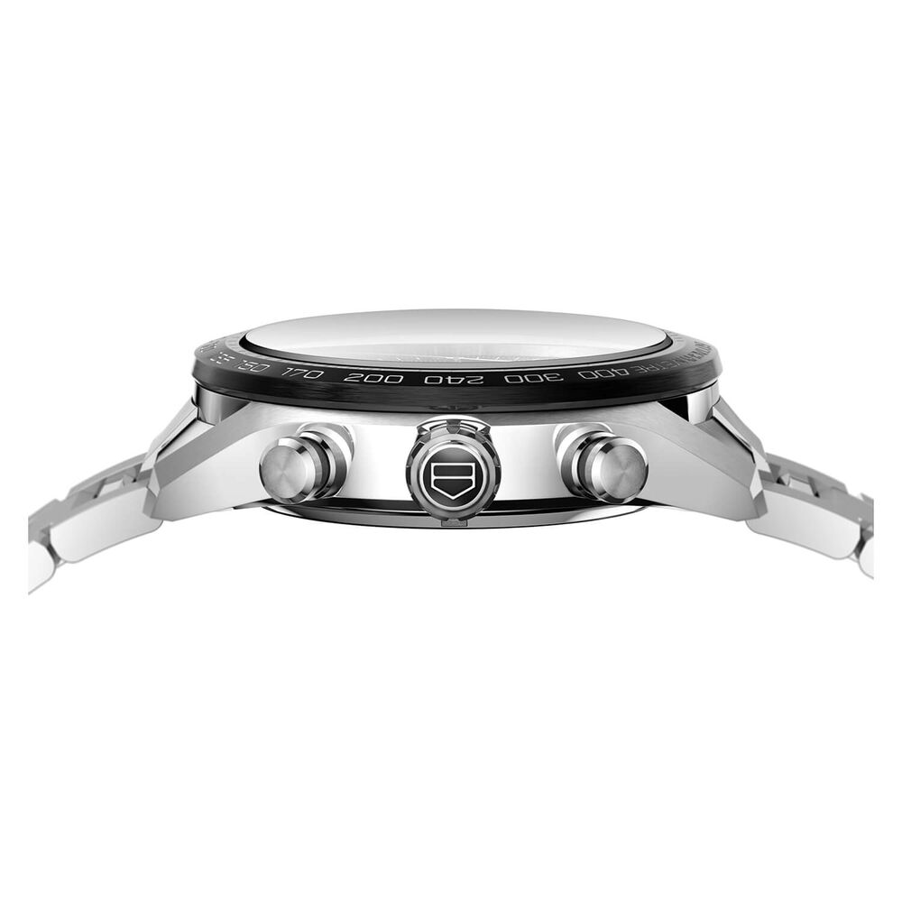 TAG Heuer Carrera Chronograph 44mm Black Dial & Bezel Stainless Steel Bracelet Watch image number 1